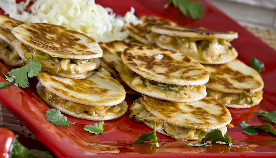 Cheddar & Crab Baby Quesadillas