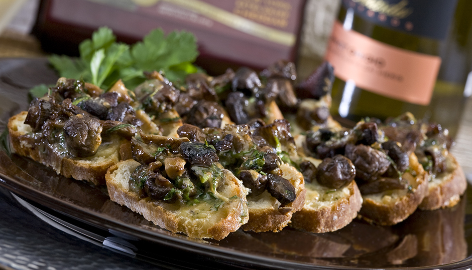 Mushroom & Cheddar Bruschetta