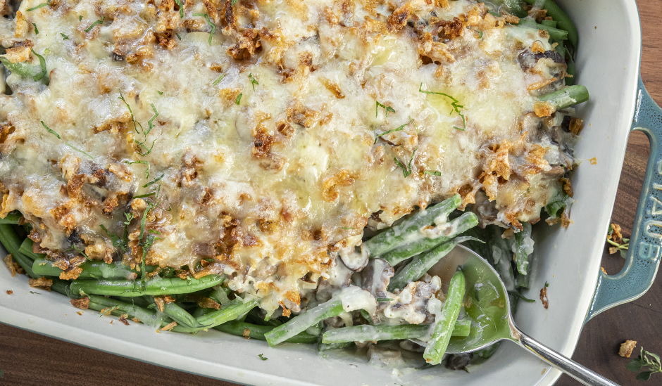 Green Bean & Cheddar Casserole