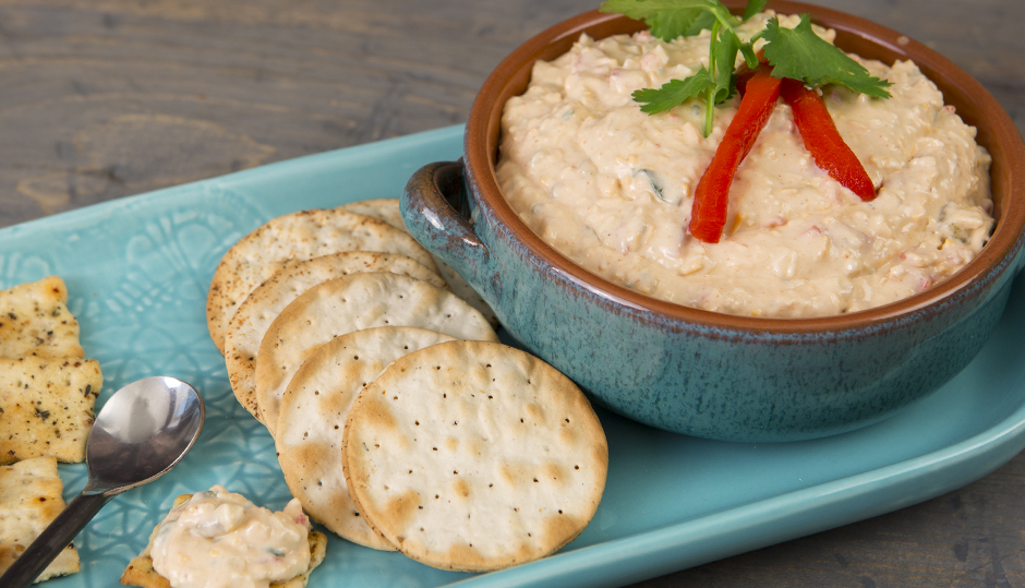 Southwest-Style Cheddar Pimento Cheese