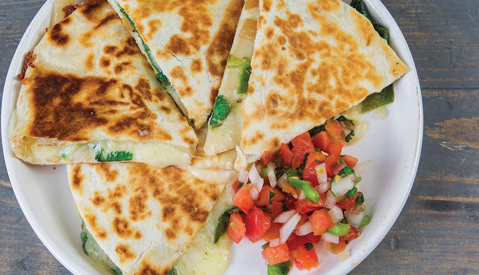 Cheddar Quesadilla with Chiles