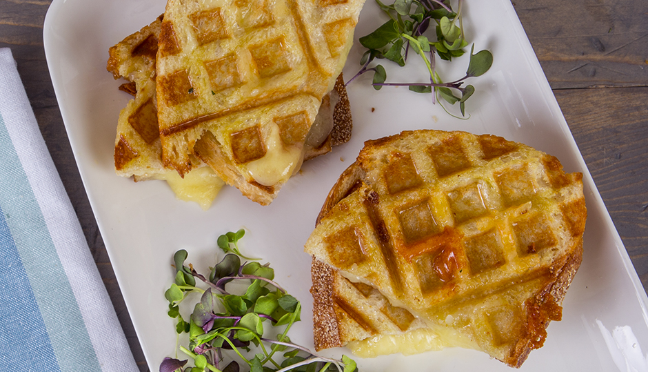 Waffled Grilled Cheese Sandwich