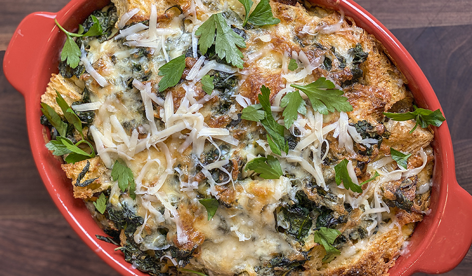 Cheddar & Spinach Strada